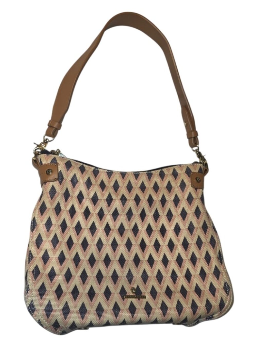 Spartina 449 Barbee Harbor Hobo Shoulder Bag Linen Leather Handbag Purse Mermaid